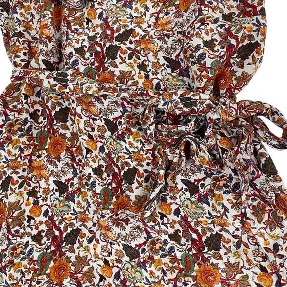 Madewell x Karen Walker Silk Floral Rosalie Ruffled Dress - Picture 10 of 16